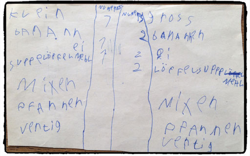 Rezept für kleine und grosse Menge (Max 7j)