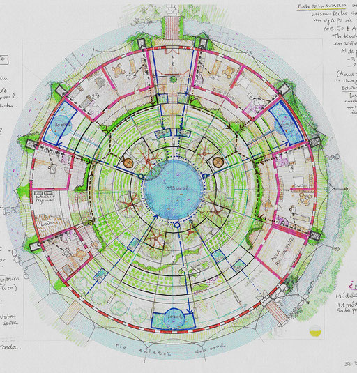 Planta del cultivador grande D=60m.