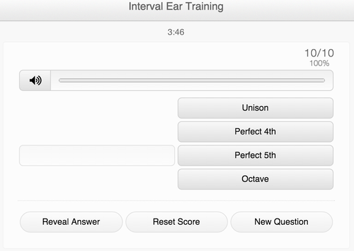 Perfect, Unison, and Octave Ear Training
