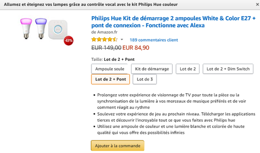 gamme  Philips HUE qui tourne avec le protocole / système Zigbee ... pour installer son propre Système Domotique DIY ...   