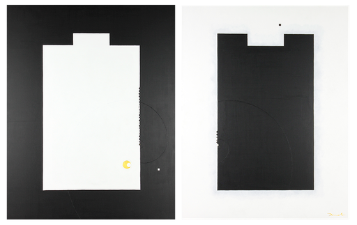 LIGHT BODY & IMAGE 16   F50*2   910mm*1167mm*2    2018 acrylic on canvas, wood