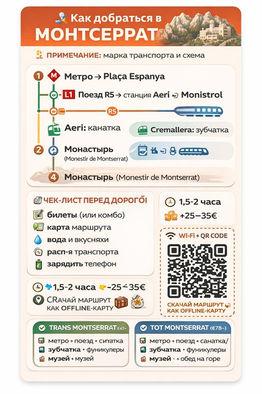 Как самостоятельно добраться из Барселоны до монастыря Монтсеррат