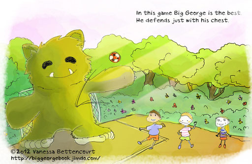 cute monster  book Big George children illustration picture  Book English kids ESL vocabulary worksheet free activities for kids kindergarten preschool