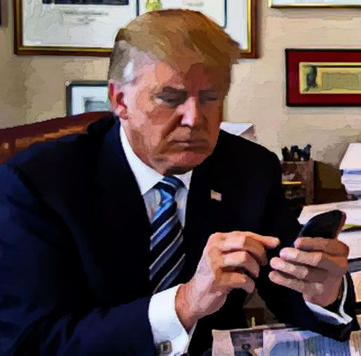 Die Spatzen werden es schon von den Dächern pfeifen.. Trumps Erfolgsrezept ist Affekt plus Twitter. Bild The Tweet Keep Comin', SS&SS