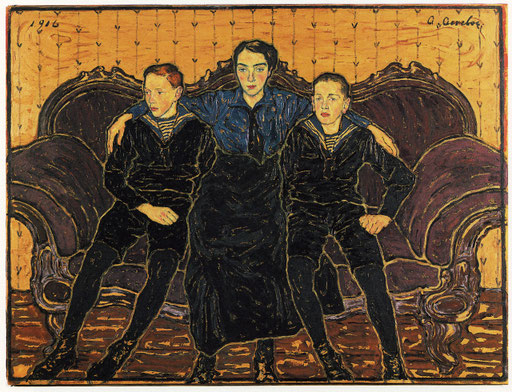 Die Geschwister Simms Herbert, Gertrud und Henry Albert Aereboe, 1916 Sammlung Klindwort