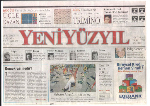 1997 Taksim Meydanı çiçek açtı 