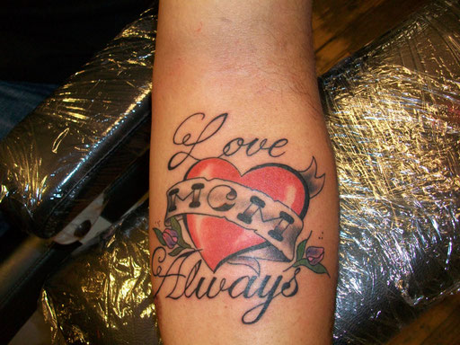 blacklinestudio Tattoo Love Mom Always