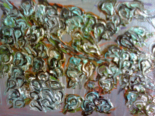 PICCOLE FOGLIE D'EDERA - 2012 olio su tela 13 x 18