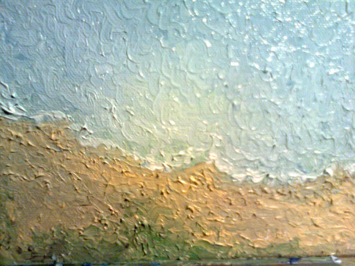 LA SPIAGGIA - 2011 olio su tela 13 x 18