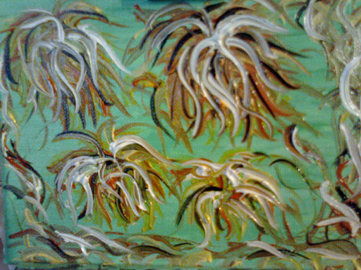 AMAZZONIA . 2011 olio su tela 23 x 18