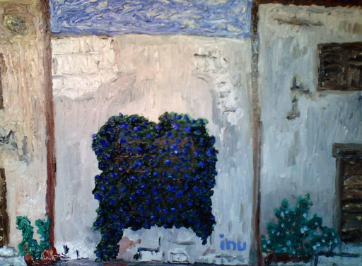 NEL VICOLO - 2010 olio su tela 25 x 35