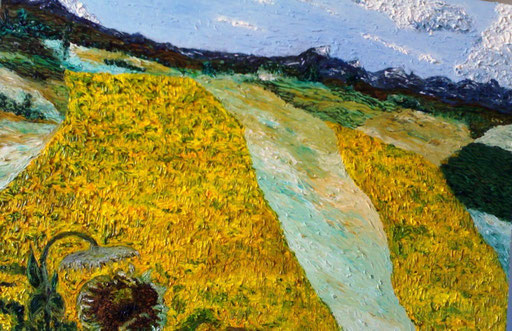 LE COLLINE DEI GIRASOLI - 2008 olio su tela 35 x 25