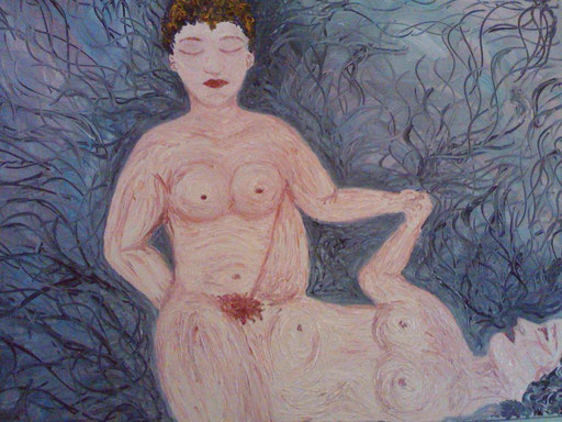 AMORE TANTRICO - 2011 olio su tela 45 x 75