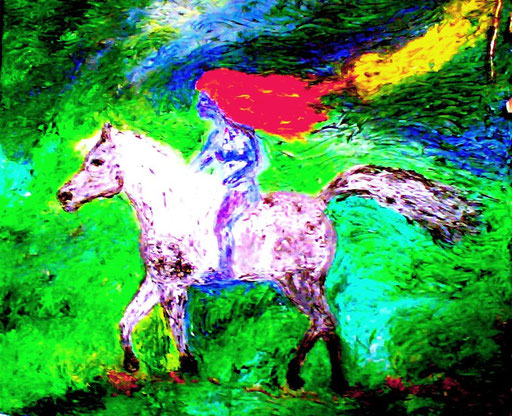 VENGO DA UN ALTRO PIANETA - olio su tela 45 x 75