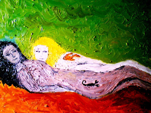 SCORPIONI E PESCI- 2009 olio su tela 35 x 45