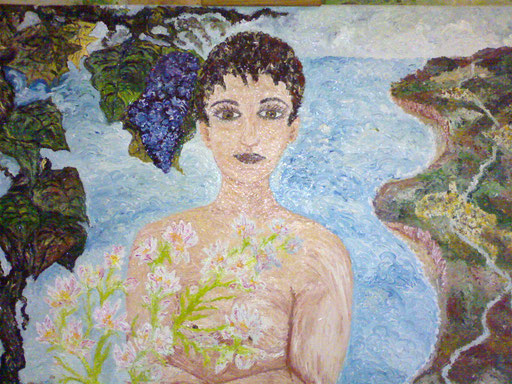 LA DONNA CHE AMO - 2010 olio su tela 45 x 75