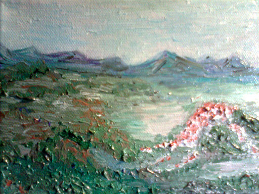 NEBBIA NELLA VALLE - 2011 olio su tela 13 x 18