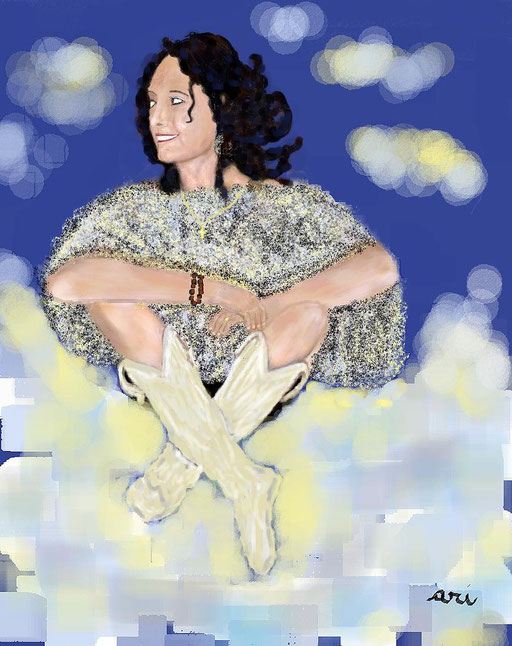 RITRATTO DI INGRID FERRARI - 2012 eseguito al pc tecnica pastelli a cera