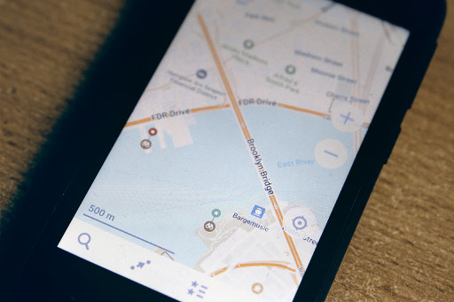 Offline maps on the road, maps.me