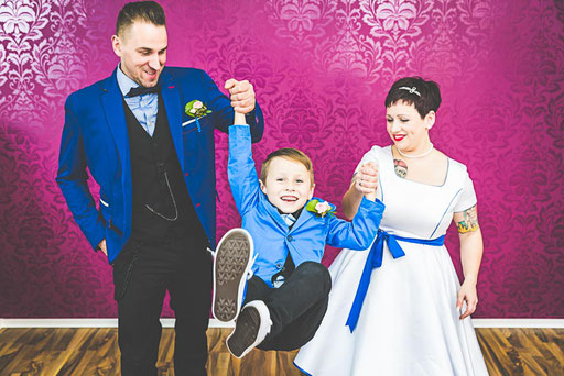 Rockabillyhochzeit im Fotostudio in Wittenberge.