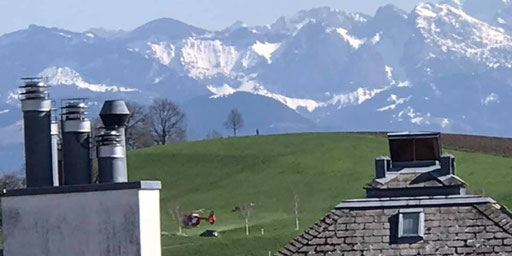 Rega-Einsatz am Ostersonntag in Gossau ZH. Bild: bunts.ch