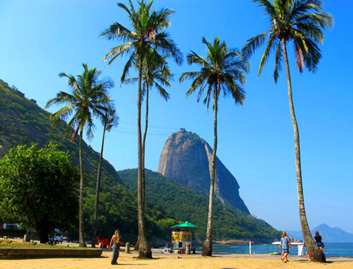 Treffpunkt auf der Halbinsel Morro da Urca - der Felsen-Dom vor uns - der Zuckerhut war das Ziel