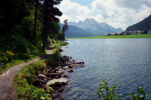 der edle Silverplaner See, im Hinergrund der Corvatsch