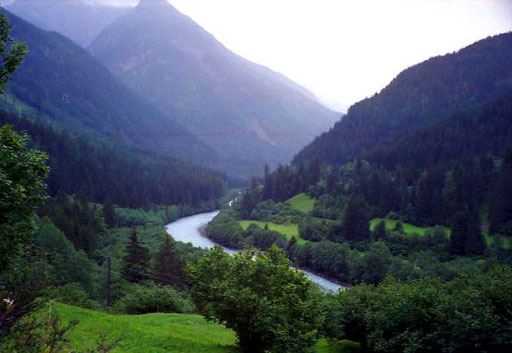 die Aussicht auf das Inntal grandios - auch bei leichtem Regenwetter