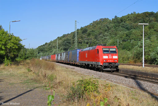 185 004 mit GA 62404 Dillingen(Saar) - Saarbrücken Rbf Nord (Sdl. Autoteile), Luisenthal(Saar) 21.09.2016