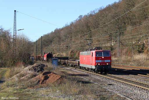 181 205 mit EK 55973 Völklingen Walzwerk - Saabrücken Rbf Nord, Luisenthal(Saar) 03.12.2016