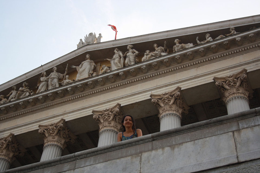 Honduran activist and radio journalist Bertha Zúñiga at the Parliament of Vienna © Nina Kreuzinger, 2015.