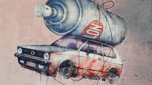 <alt="graffmatt artiste graffeur graffiti art streetart chambéry chambery graff peinture déco murale voiture vintage golf urban art urbain art de rue street savoie rhone-alpes france mur d'expression libre chambéry graffiti">