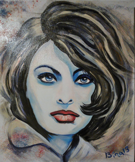 Sofia Loren  60x40 cm Acryl auf Leinwand...