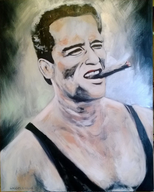 Arnold...Hasta la vista...Baby  100x80 cm Acryl auf Leinwand 