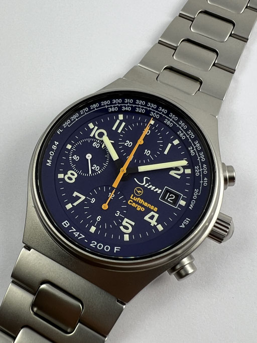 LIMITIERTER SINN 747 GMT LUFTHANSA CARGO AUTOMATIK CHRONOGRAPH VON 2005