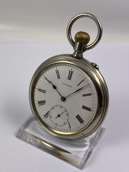 GROSSE 55 MM LONGINES TASCHENUHR CALIBER 20.52 VON 1911