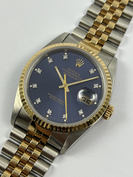 VINTAGE ROLEX DATEJUST MIT DIAMANT ZIFFERBLATT REF: 16233 FULL SET VON 1992