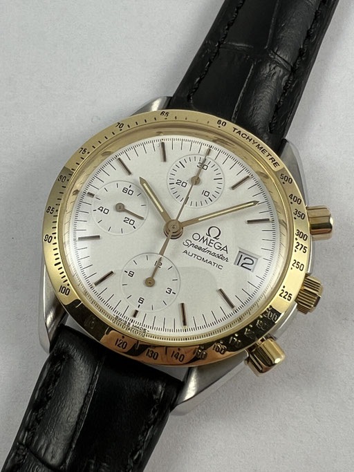 VINTAGE OMEGA SPEEDMASTER STAHL/750 GOLD REF: 37112053 - 175 0043 FULL SET 1995