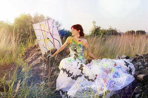 Trash the Dress - Die Braut voller Farbe