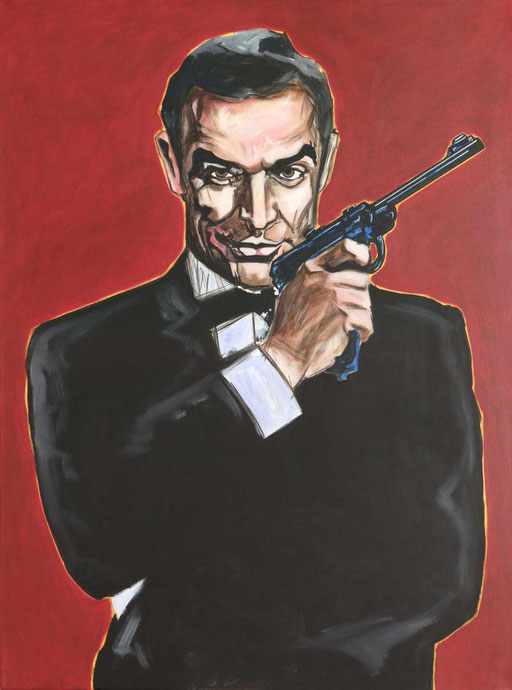 "Sean Connery-James Bond"/ 2015 / 60 x 80 cm / Acryl auf Leinwand