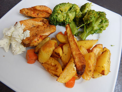 schnelle Küche mit Hähnchen