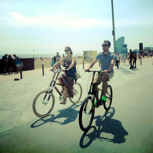 Bamboo Bike Tour at the Barceloneta Beach, Barcelona