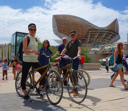 Bamboo Bike Tour at the Olympic Fish, Barcelona