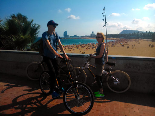 Bamboo Bike Tour at the Barceloneta Beach, Barcelona