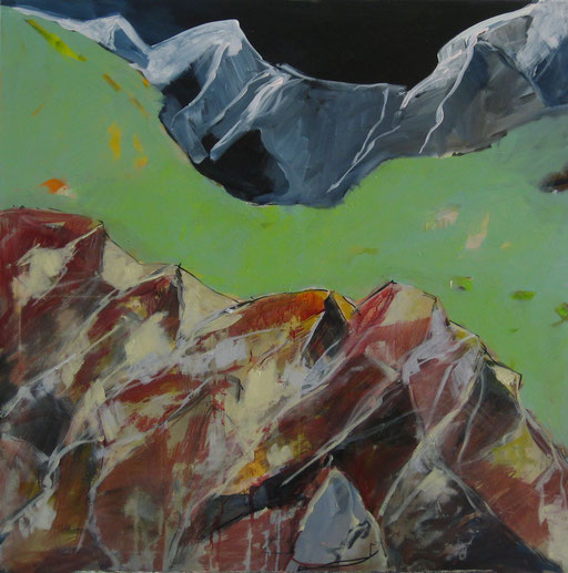 Heidiland, 2016, Acryl auf Leinwand, 80x80 cm