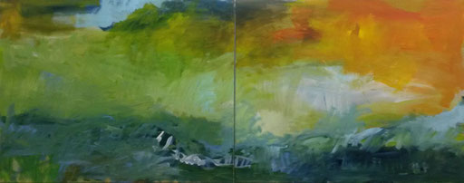 Genesis, Acryl auf Leinwand, 80x160 cm