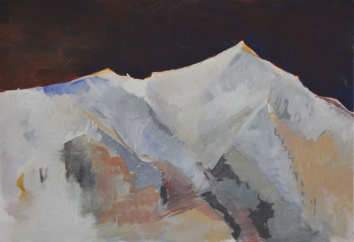 "Piz Brunetti",Eitempera on canvas, 70x100 cm