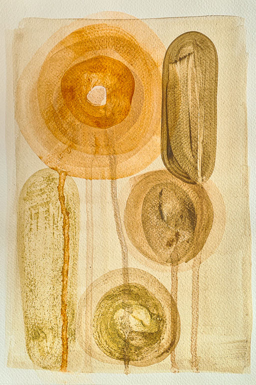 la Gomera, Erdfarben aus Eigenproduktion  Aquarellstudien auf Papier, 2022 Sandra Gygax Fotografie & Kunst