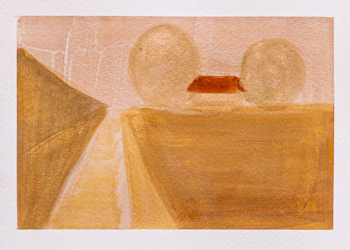 El Cabrito, Aquarellstudien mit mineralischen Pigmenten la Gomera, Sandra Gygax-Zehnder