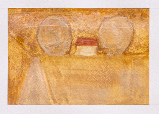 El Cabrito, Aquarellstudien mit mineralischen Pigmenten la Gomera, Sandra Gygax-Zehnder